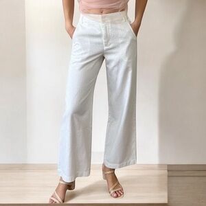 YFB Young Fabulous & Broke Ryker Rhinestone Wide Leg Jeans Pants White D…
